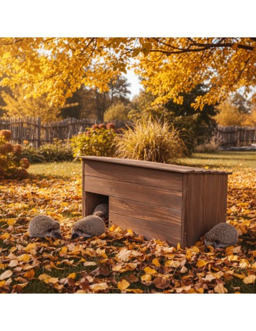 Dom dla jeży - Domek dla jeża L schron drewniany ogrodowy impregnat zimowy solidny eko - product 6