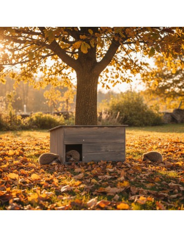 Dom dla jeży - Domek dla jeża L dom ogrodowy drewniany impregnat zima schronienie trwały - product 6