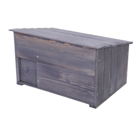 Domek dla jeża L budka drewniana ogrodowa impregnat miseczka i sianko eko