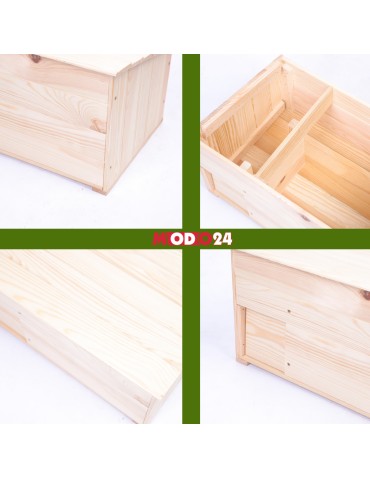 Dom dla jeży - Domek dla jeża S budka drewniana ogrodowa impregnat zima schron solidny - product 7