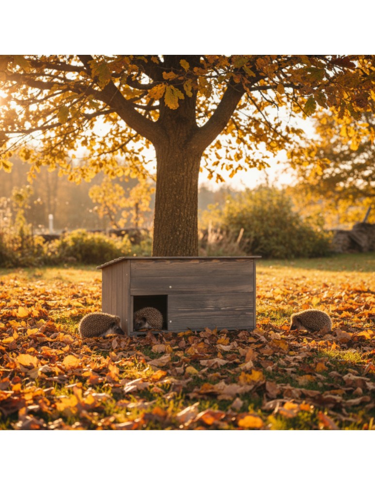 Dom dla jeży - Domek dla jeża S dom ogrodowy drewniany impregnat zima schronienie trwały - product MODO24.PL 6