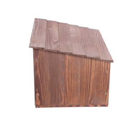 Domek dla jeża S dom drewniany ogrodowy impregnat miseczka i sianko eko