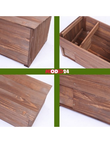 Dom dla jeży - Domek dla jeża S dom drewniany ogrodowy impregnat miseczka i sianko eko - product 7