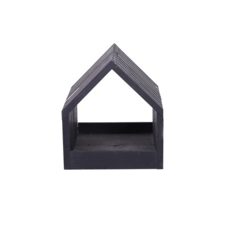 Karmnik dla ptaków drewniany ogrodowy stojący czarny 117x24x22 cm