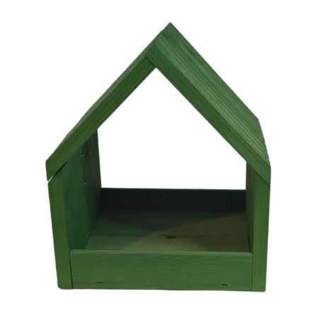 Karmnik dla ptaków drewniany ogrodowy stojący zielony 117x24x22 cm