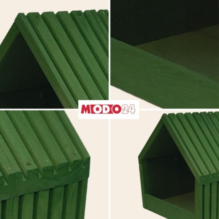 Karmnik dla ptaków drewniany ogrodowy stojący zielony 117x24x22 cm