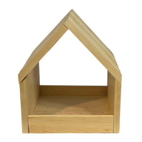 Karmnik dla ptaków drewniany ogrodowy stojący naturalny 117x24x22 cm