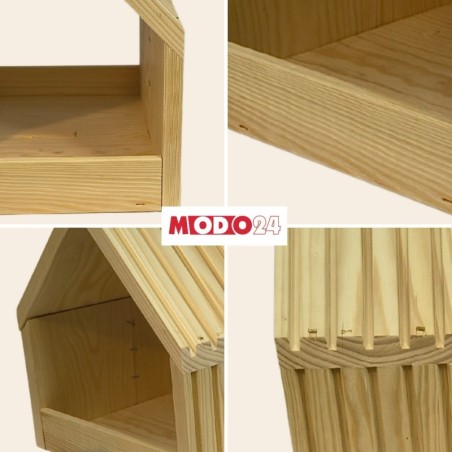 Karmnik dla ptaków drewniany ogrodowy stojący naturalny 117x24x22 cm