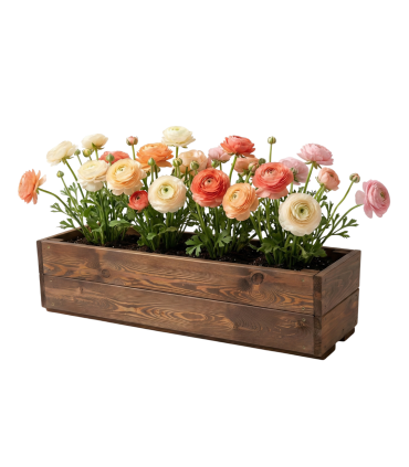 Korytko sosnowe na kwiaty donica drewniana na parapet impregnat 19x80x30