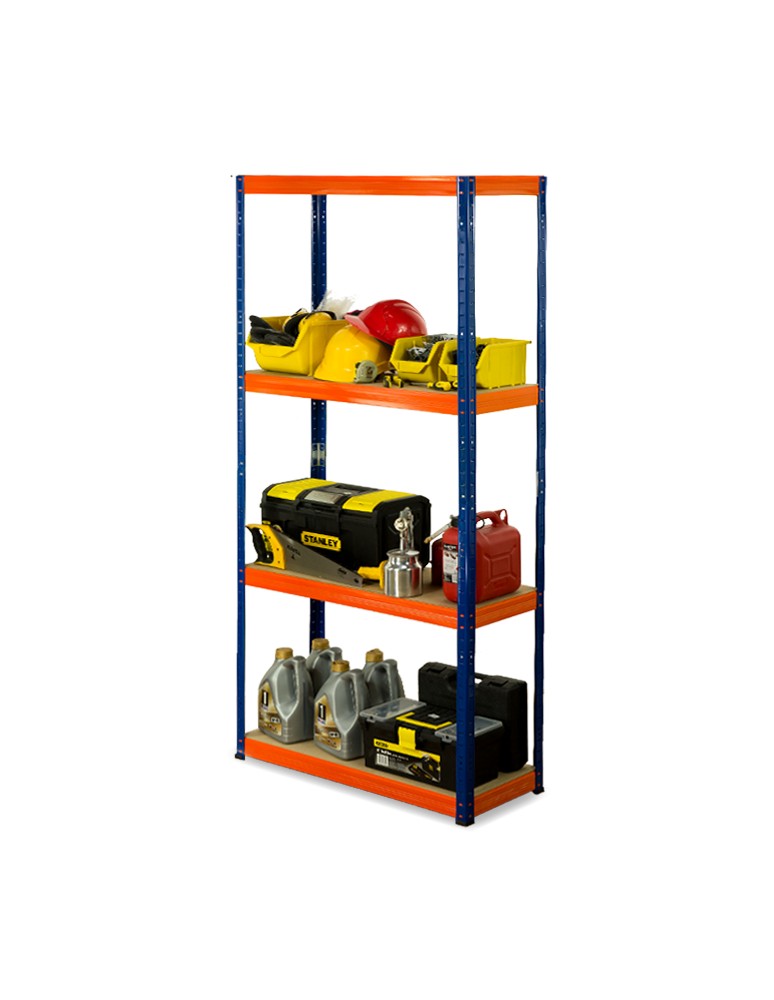 wysokość 180 - Regał metalowy Helios Color 180x100x30_4 - 175kg / na półkę, kolor: czarno-biały - produkt MODO24.PL 1