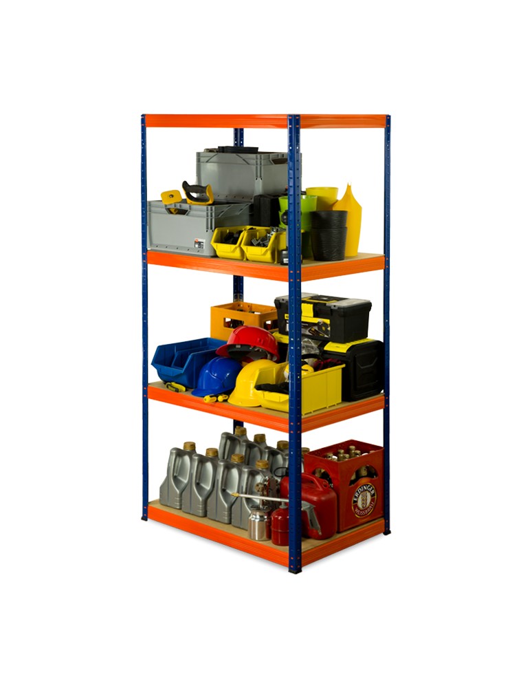 wysokość 180 - Regał metalowy Helios Color 180x100x60_4 - 175kg / na półkę, kolor: czarno-biały - produkt MODO24.PL 1