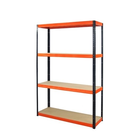 Regał metalowy Helios Color 180x110x40_4 - 175kg / na półkę, kolor: czarno-pomarańczowy