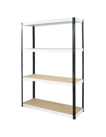 wysokość 180 - Regał metalowy Helios Color 180x110x40_4 - 175kg / na półkę, kolor: czarno-pomarańczowy - product 5