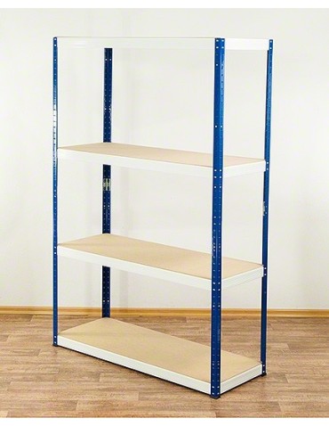 Regał metalowy Helios Color 180x110x45_4 - 175kg / na półkę, kolor: czarno-pomarańczowy - product 2