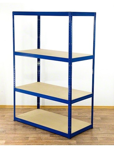 wysokość 180 - Regał metalowy Helios Color 180x110x45_4 - 175kg / na półkę, kolor: czarno-pomarańczowy - product 3