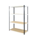 Regał metalowy Helios Color 180x110x50_4 - 175kg / na półkę, kolor: czarno-pomarańczowy