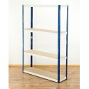 Regał metalowy Helios Color 180x120x40_4 - 175kg / na półkę, kolor: czarno-pomarańczowy