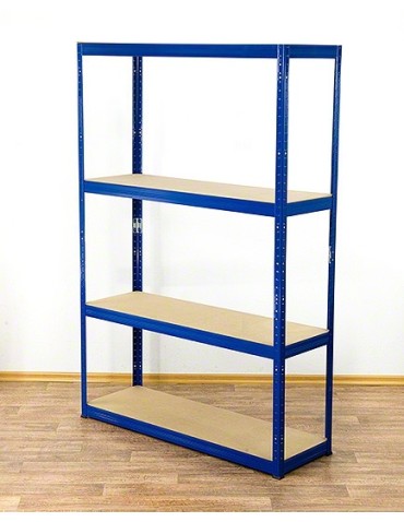 wysokość 180 - Regał metalowy Helios Color 180x120x40_4 - 175kg / na półkę, kolor: czarno-pomarańczowy - product 3