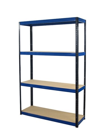 wysokość 180 - Regał metalowy Helios Color 180x120x40_4 - 175kg / na półkę, kolor: czarno-pomarańczowy - product 6