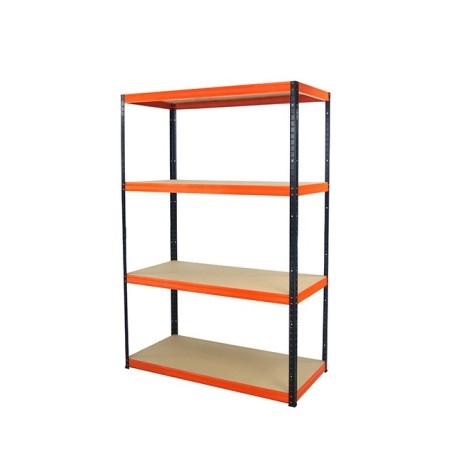 Regał metalowy Helios Color 180x120x60_4 - 175kg / na półkę, kolor: czarno-pomarańczowy
