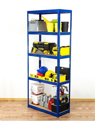 wysokość 180 - Regał metalowy Helios Color 180x75x30_5 - 175kg / na półkę, kolor: czarno-pomarańczowy - product 3