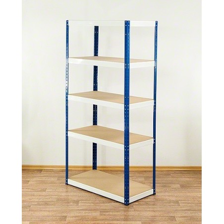 Regał metalowy Helios Color 180x75x60_5 - 175kg / na półkę, kolor: czarno-biały