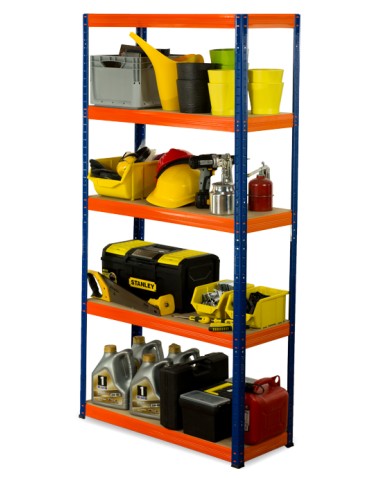 Regał metalowy Helios Color 180x90x30_5 - 175kg / na półkę, kolor: czarno-biały