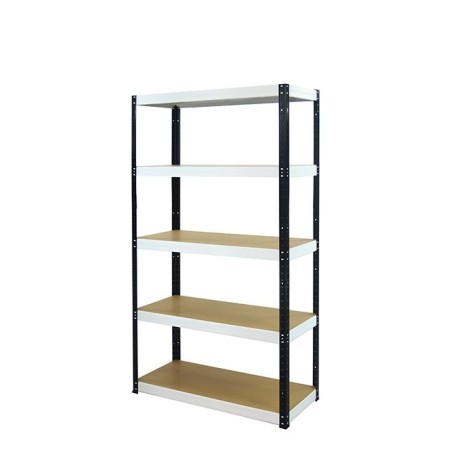 Regał metalowy Helios Color 180x90x30_5 - 175kg / na półkę, kolor: czarno-biały