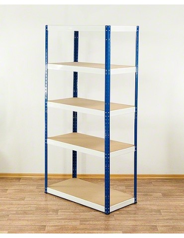 Regał metalowy Helios Color 180x90x50_5 - 175kg / na półkę, kolor: czarno-biały - product 2