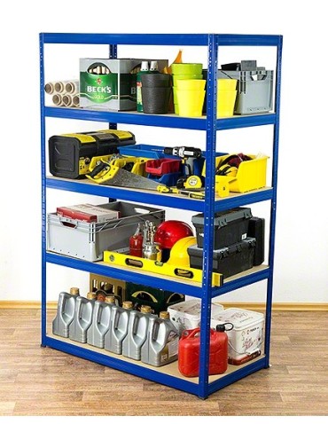 wysokość 180 - Regał metalowy Helios Color 180x110x45_5 - 175kg / na półkę, kolor: biało-biały - product 3