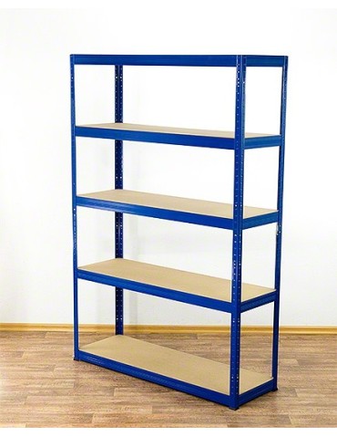 wysokość 180 - Regał metalowy Helios Color 180x120x30_5 - 175kg / na półkę, kolor: biało-biały - product 3