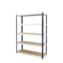 Regał metalowy Helios Color 180x120x30_5 - 175kg / na półkę, kolor: biało-biały