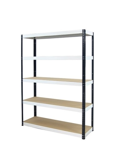 wysokość 180 - Regał metalowy Helios Color 180x120x35_5 - 175kg / na półkę, kolor: biało-biały - product 5