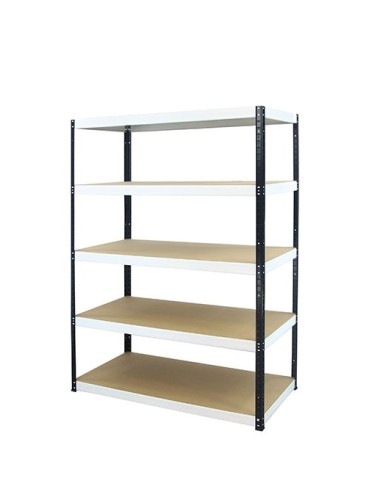 wysokość 180 - Regał metalowy Helios Color 180x120x45_5 - 175kg / na półkę, kolor: biało-biały - product 5