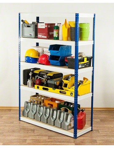 Regał metalowy Helios Color 180x120x50_5 - 175kg / na półkę, kolor: biało-biały - product 2