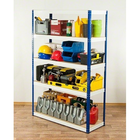 Regał metalowy Helios Color 180x120x50_5 - 175kg / na półkę, kolor: biało-biały