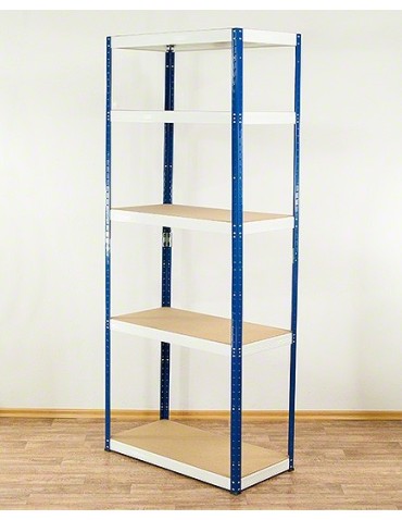 Regał metalowy Helios Color 196x75x60_5 - 175kg / na półkę, kolor: czarno-pomarańczowy - product 2