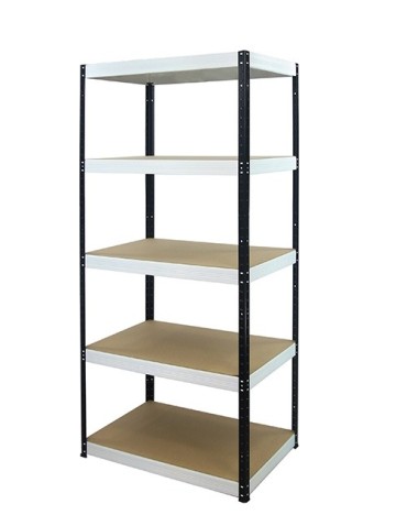 wysokość 196 - Regał metalowy Helios Color 196x90x45_5 - 175kg / na półkę, kolor: czarno-pomarańczowy - product 5