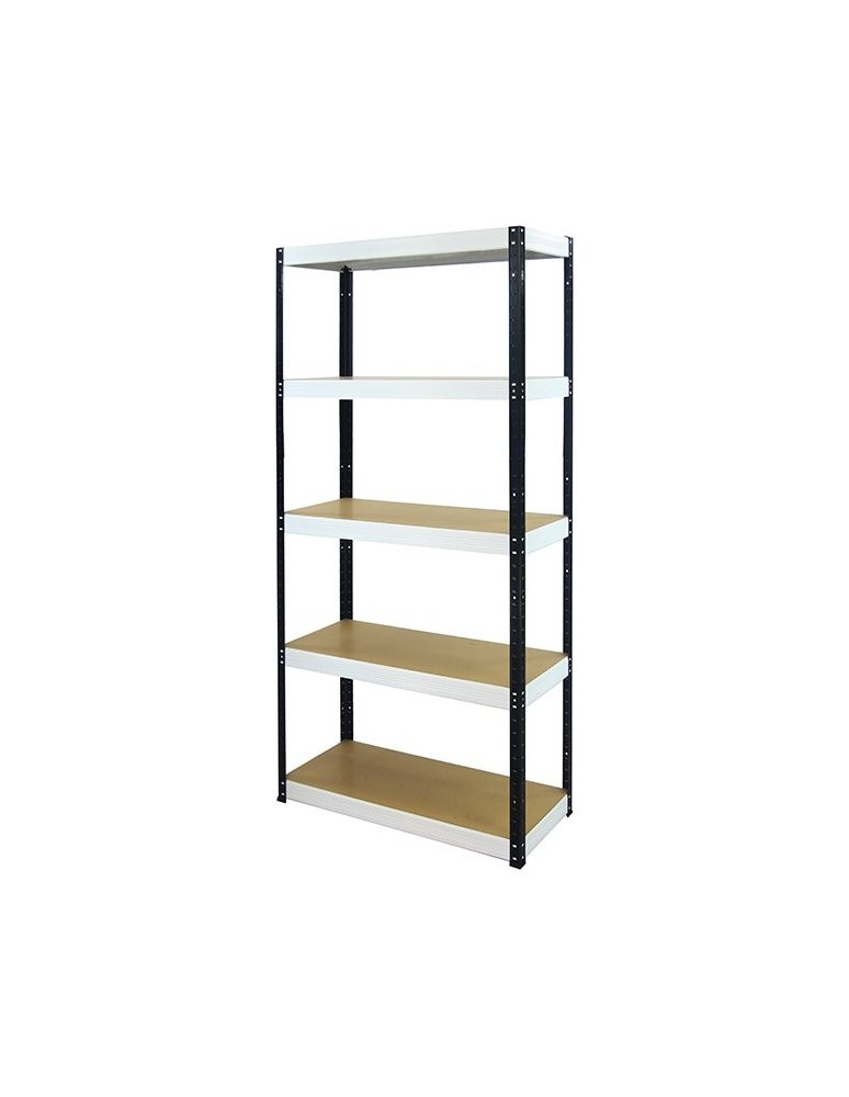 wysokość 196 - Regał metalowy Helios Color 196x100x30_5 - 175kg / na półkę, kolor: czarno-pomarańczowy - product MODO24.PL 6