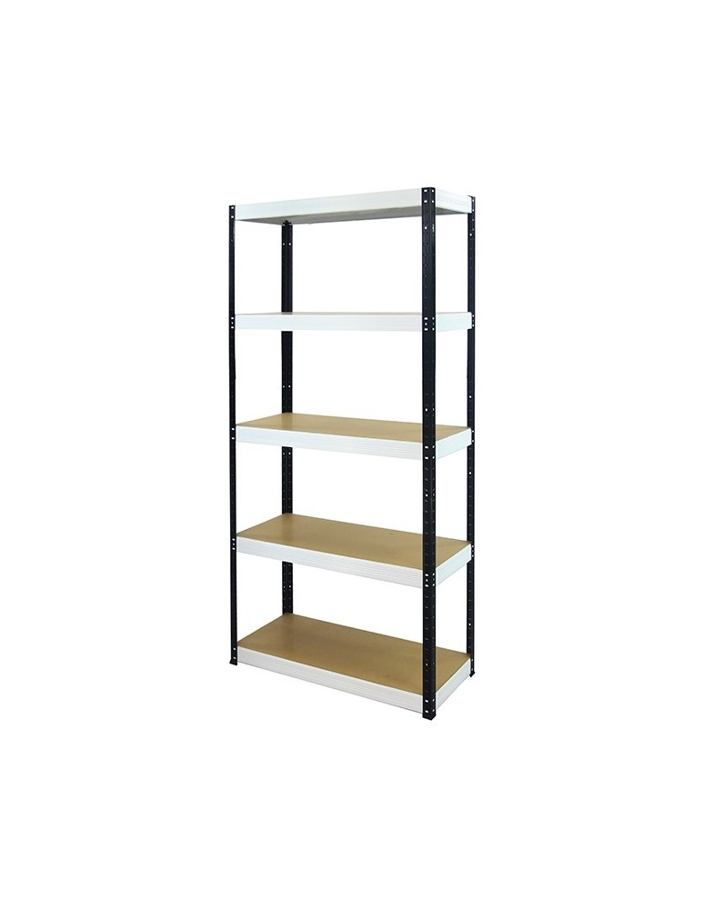 wysokość 196 - Regał metalowy Helios Color 196x100x35_5 - 175kg / na półkę, kolor: czarno-pomarańczowy - product MODO24.PL 5