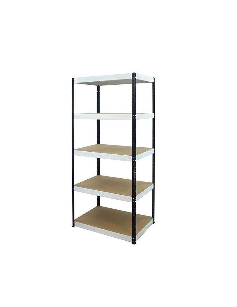 wysokość 196 - Regał metalowy Helios Color 196x100x50_5 - 175kg / na półkę, kolor: czarno-pomarańczowy - product MODO24.PL 5