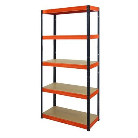 Regał metalowy Helios Color 196x110x35_5 - 175kg / na półkę, kolor: biało-pomarańczowy