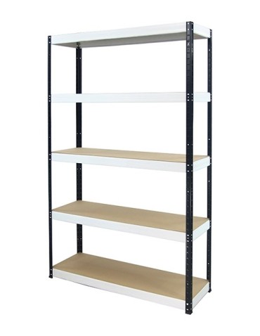 wysokość 196 - Regał metalowy Helios Color 196x110x40_5 - 175kg / na półkę, kolor: biało-pomarańczowy - product 5