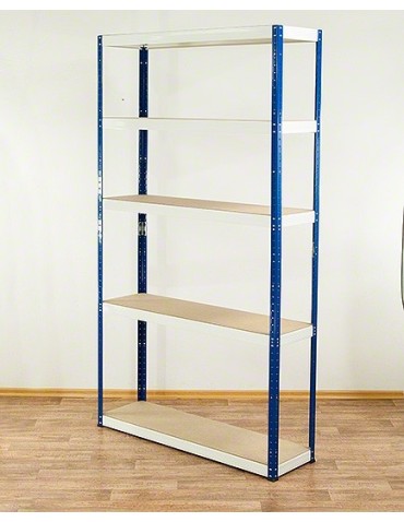 Regał metalowy Helios Color 196x120x40_5 - 175kg / na półkę, kolor: biało-pomarańczowy - product 2