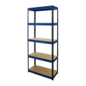 Regał metalowy Helios Color 213x100x40_5 - 175kg / na półkę, kolor: niebiesko-biały