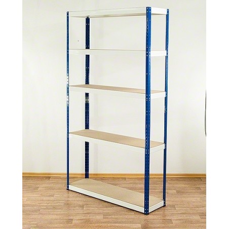 Regał metalowy Helios Color 213x120x30_5 - 175kg / na półkę, kolor: czarno-niebieski