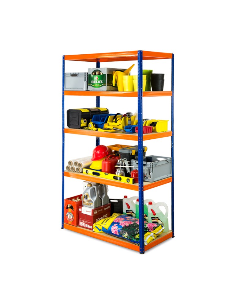 Helios Color - Regał metalowy Helios Color 213x120x45_5 - 175kg / na półkę, kolor: czarno-niebieski - produkt MODO24.PL 1