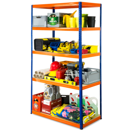 Regał metalowy Helios Color 213x120x50_5 - 175kg / na półkę, kolor: czarno-niebieski