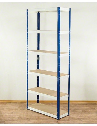 Regał metalowy Helios Color 213x75x40_6 - 175kg / na półkę, kolor: czarno-niebieski - product 2