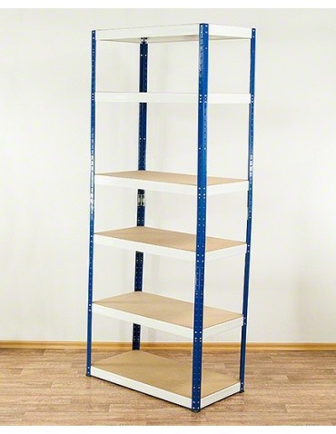 Regał metalowy Helios Color 213x75x45_6 - 175kg / na półkę, kolor: czarno-niebieski - product 2